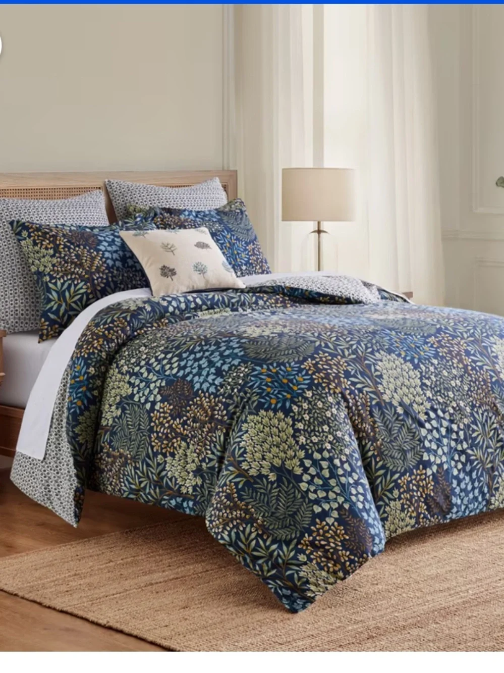 LEVTEX HOME ENGLISH FOREST TWIN QUILT SET COLOR: navy new